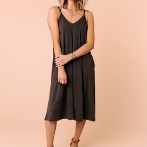 Zenana Midi Dress - Ash Grey
